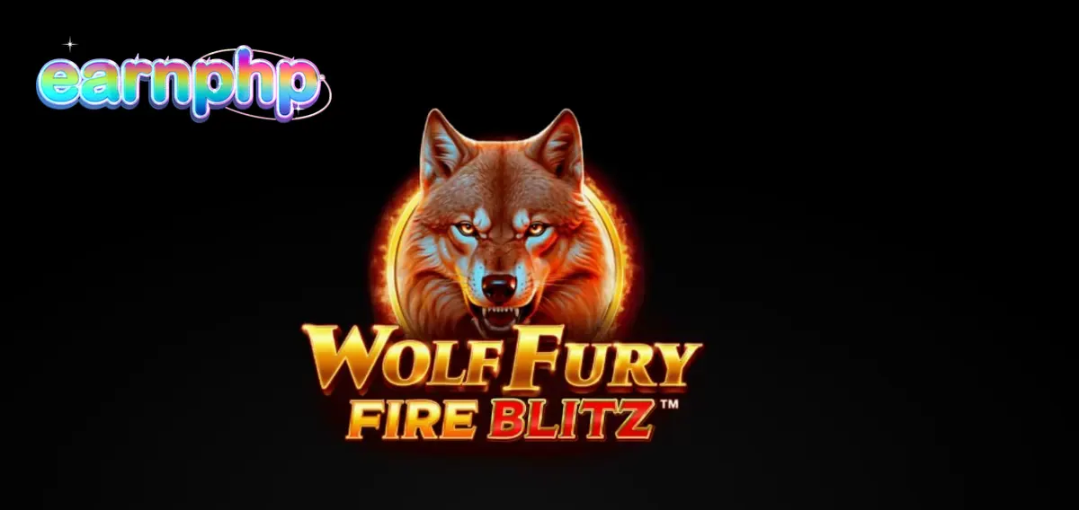 Wolf Fury Fire Blitz slot game screen na may mga simbolo ng prutas at lobo